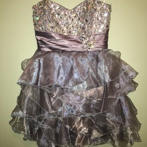 silver party dress